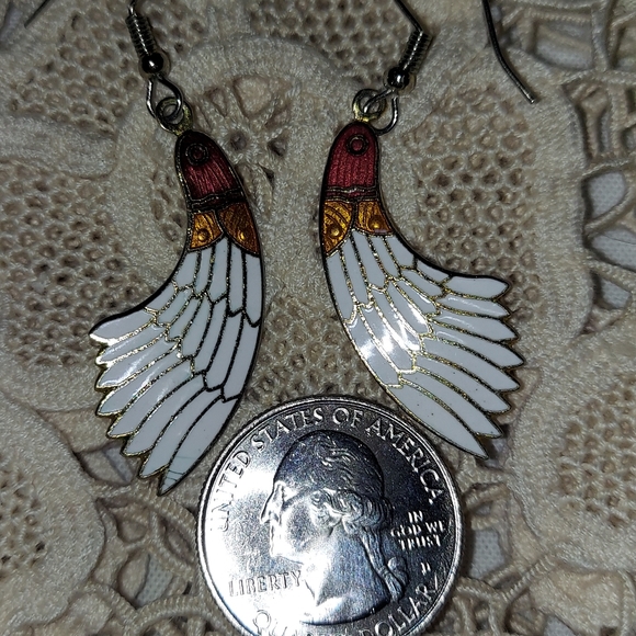 Vintage Cloisonne Earrings - Picture 3 of 3